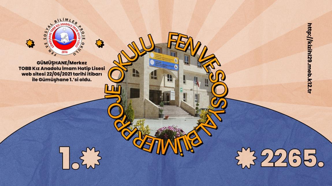Okul web sitemiz Gümüşhane 1.'si, Türkiye 2,265.´si